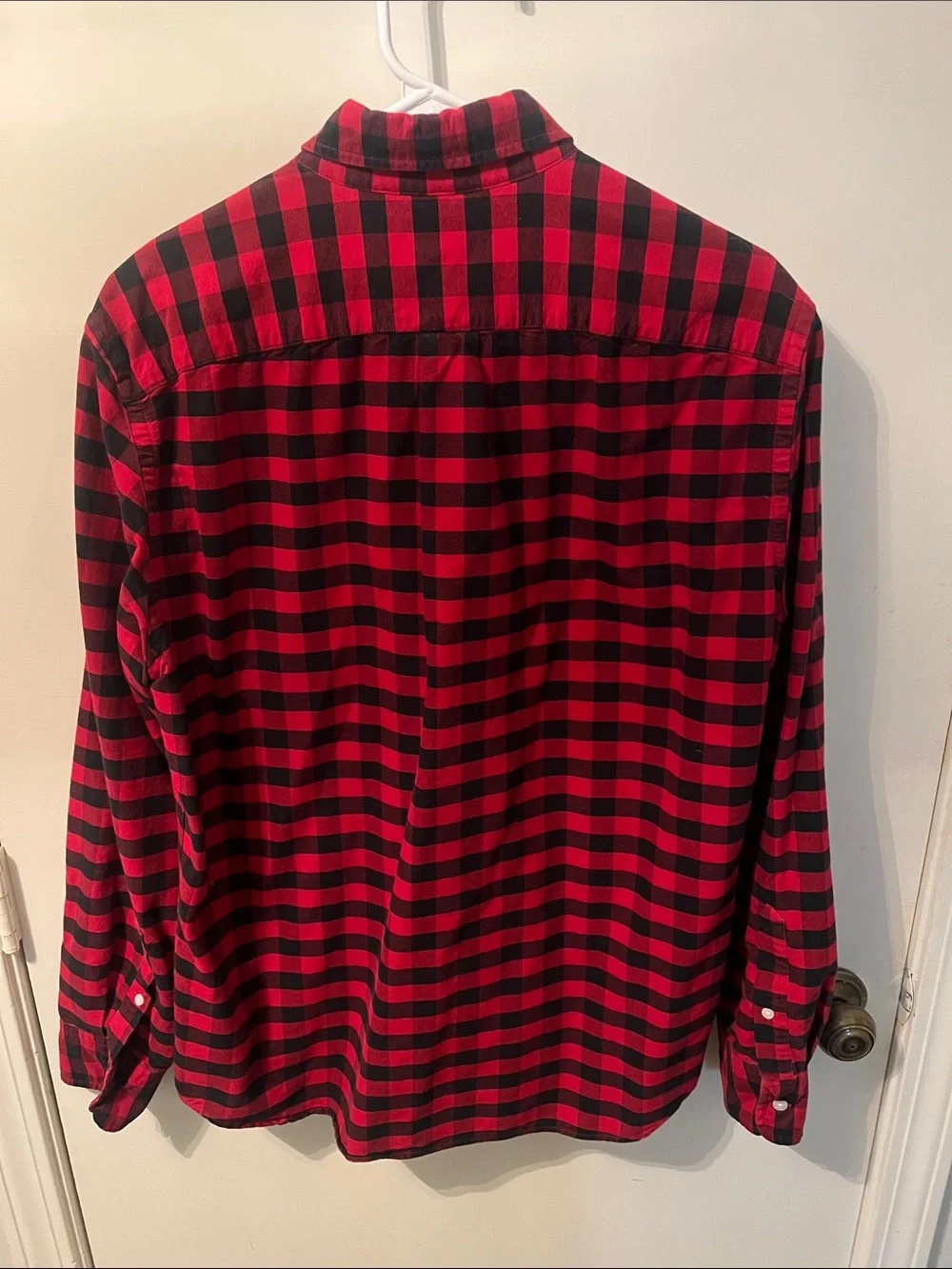J. Crew Men’s Red and Black Buffalo Plaid Button-Down Shirt